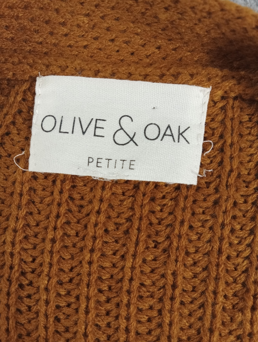 Olive & Oak Womens Petite Long Button-Front Knit Cardigan in Mustard Size PS - Picture 2 of 14